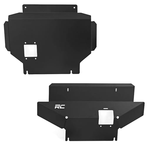 Rough Country Front & Belly Skid Plate Kit for Toyota 4Runner (2025) - Heavy Duty 14-Gauge Steel Armor with Differential Protection, Replaces Factory Plastic