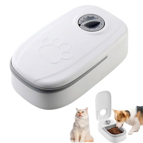 Vmxlso Automatic Cat Feeder 350ml, Cat Automatic Feeder with Timer 48 Hours, cat Food Dispenser for Wet and Dry Food, automatic feeders for Cats Vmxlso Automatic Cat Feeder 350ml, Cat Automatic Feeder with Timer 48 Hours, cat Food Dispenser for Wet and Dry Food, automatic feeders for Cats