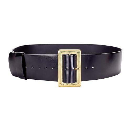 Weaver Leather Supply Santa Belt Stylish Robust Mens Leather Belt with Solid Brass Buckle Festive Accessory for Special Occasion 67 Black