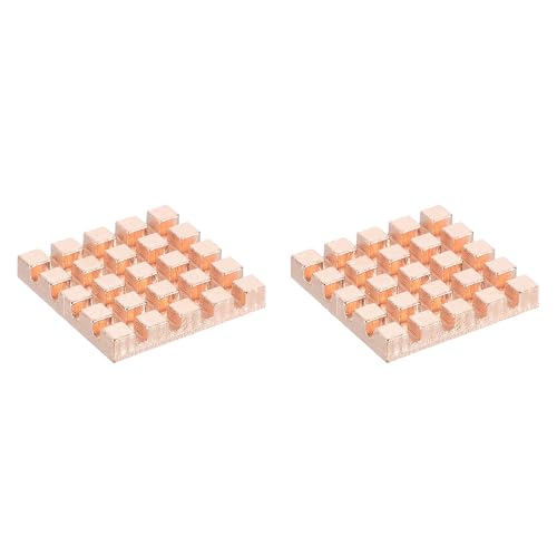 PATIKIL Copper Heatsink 20x20x3mm, 2 Pcs Heat Sink Cooler Radiator for Raspberry Pi Chip CPU Power Transistor FET IC Power Amplifier