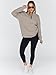 Trendy Queen Womens Oversized Sweatshirts Fall Sweaters Fashion Hoodies Half Zip Pullover Long Sleeve Shirts Clothes 2025 CoffeeGrey M