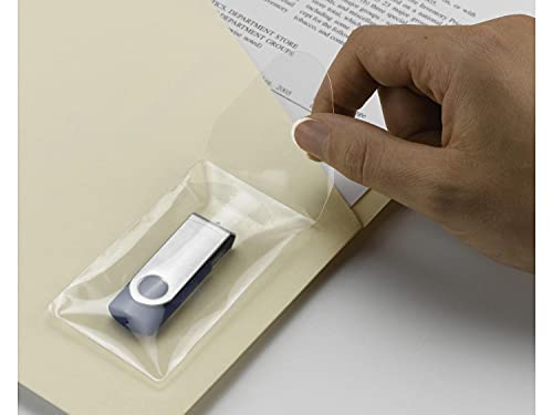 Bolsillo para USB autoadhesivo transparente Smead, ideal para pegar en carpetas de oficina y tesis 3