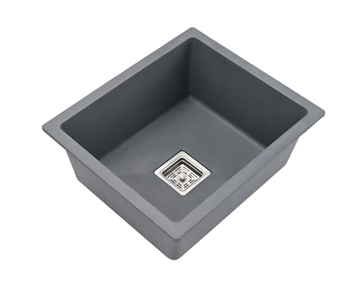 Generic Gem Quartz Kitchen Sink 24x18x9 Inches Grey - Image 4