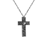 Kreuzförmige Halskette mit Geheimfach,Fashion Kreuzkette für Squid game,Metall Cross Necklace,Kreuzketten,Halskette Kreuz Kette Damen Herren,Christen Kette,Kreuzanhänger,Antique Cross Pendant Necklace