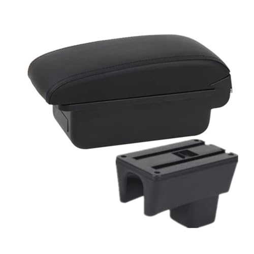 センターコンソールボックス のためにスズキ のためにスイフト用 2005-2021 2022 2023 2024 車用アームレストボックスアクセサリー 内装詳細収納ボックス 改造パーツ(A black line No USB)