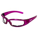 Global Vision Chicago Padded Motorcycle Glasses for Women Scratch-Resistant Pink...
