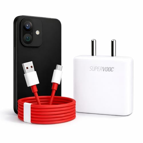 Image of Original Oneplus 65W Supervooc Charging Adapter with Type C Dash Cable for Oneplus 15,15R,13,13R,13S,12,12r,11,11r,10 pro,Nord 5,4,3,Ce5,Ce2 Lite, Nord Ce4 | Support 65 W All Type C to USB C Mobile