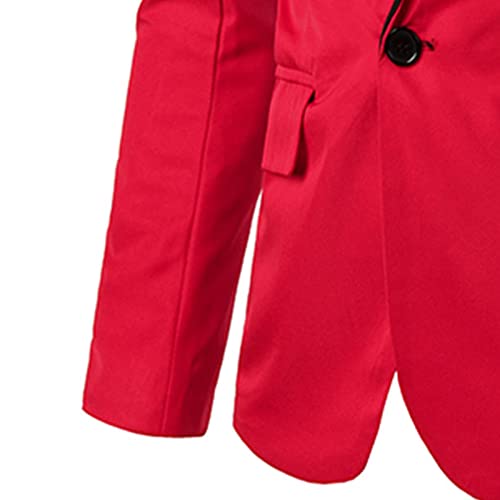 Men's Casual Slim Fit Sport Coat Solid One Button Notched Lapel Suit Jacket Lightweight Daily Tuxedo Blazer4