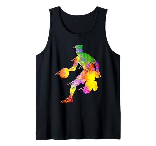 Giocatore di Basket Vernice Splatters Ragazze Adolescenti Coach Canotta