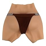 Silicone Big Butt Panties Butt Pads Crossdressing Underwear Hip Enhancer for Crossdressers Transgender Dragqueen Cosplay (Light Brown-M Size)