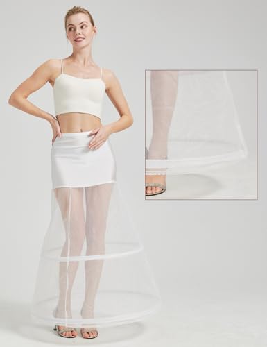 Image of BEAUTELICATE A-line Full Gown Floor-Length Bridal Dress Gown Slip Petticoat