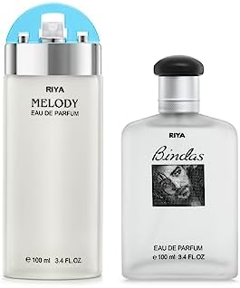 Riya Bindas and Melody Perfume 100ml Each (Pack of 2)|Long Lasting Eau De Parfum|Mild Fragrance for Unisex Adult