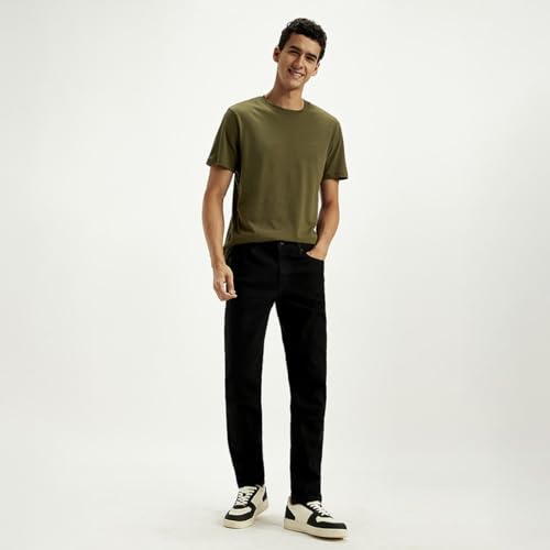 Image of Levi's Men's Black Slim Fit Mid Rise Jeans