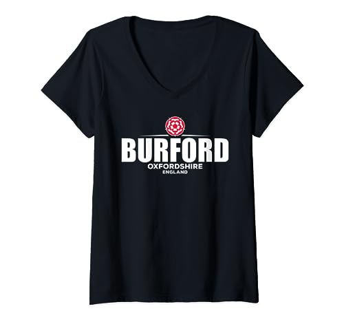 Burford Oxford England T-Shirt avec Col en V