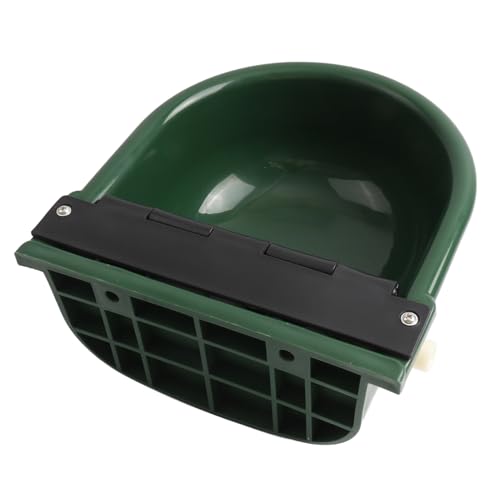 Abbeveratoio per Bestiame con Valvola a Galleggiante Automatica, capacità 4 Litri, Verde, per Cavalli, Bovini e Ovini, con Tubo da Giardino Standard, 26,5 X 28 Cm