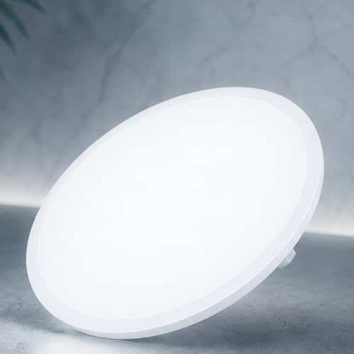 Image of Instapower Polycarbonate Recessed Ceiling Light Ultra Slim Round LED Downlight 2-Year Warranty (Natural White 15W)