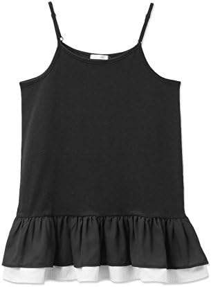 Amazon ニューリーミー Newlyme 夢展望 裾フリルインナーキャミソール L ブラック レディース キャミソール タンクトップ 通販