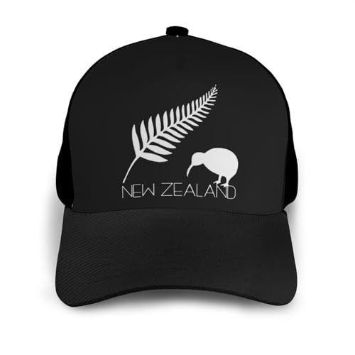 New Zealand Fern Bonnets Curved Brim Mesh Baseball Cap Casual Sun Hat Unisex3