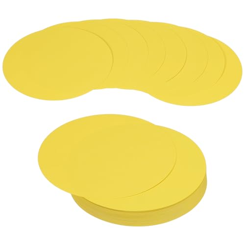 Carton circulaire jaune contre les dessous-de-verre fragiles, 72 feuilles 6 pouces