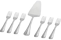 Stanley Rogers Baguette Cake Serving 7 Piece Set in Premium Stainless Steel Includes 1 Cake Server and 6 Forks Presented in Gift Box