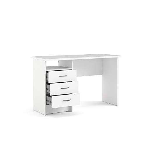 Tvilum Whitman Desk With 3 Drawers, White #TOP6