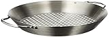 Tablecraft 12' Diameter Stainless Steel Grill Pan with Handles, Silver, Model: BBQ122