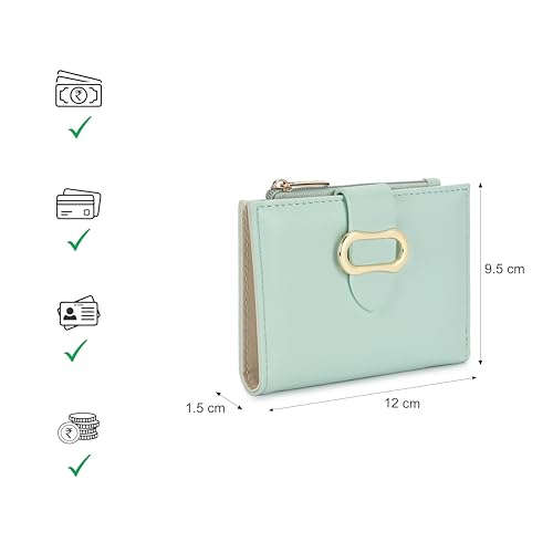 Image of Fastrack Women's Buckle Flap Two-Fold Wallet | Multiple Card Slots, Cash Slots, Zip Coin Pocket, Buckle Design Flap | Stylish & Secure | 6 Months Warranty