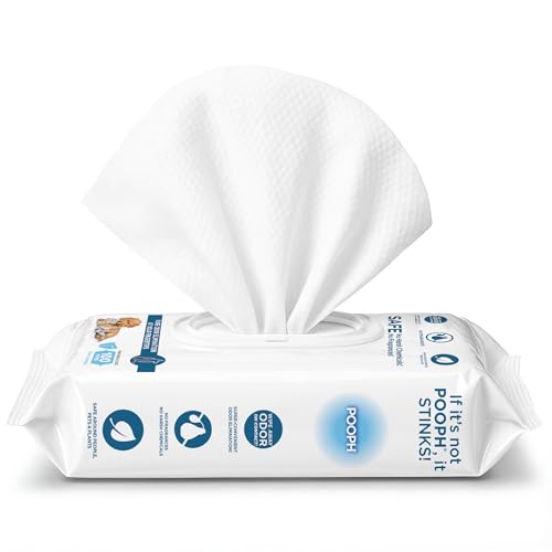 Image of POOPH Pure Wipes - 100 Count Pack - Gentle, Fast Odor Elimination - No Fragrances, No Harsh Chemicals - Cleans Paws, Butt, Ears, Face, Fur - Perfect for Cars, Crates, All Surfaces