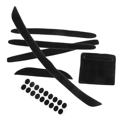 Ipetboom 7 Piezas Almohadillas de Espuma para Casco de Bicicleta Forro Interior Protector Ligero y Absorbente para Casco de Ciclismo de Montaña y Carretera Color Negro
