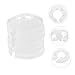 WOONEKY Decorative Caps 6pcs Plastic Cover Plates No Tool Installation for Wall Holes