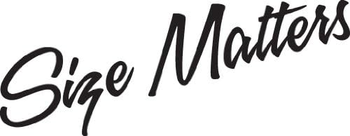 Size Matters Sticker - 4" inch - White