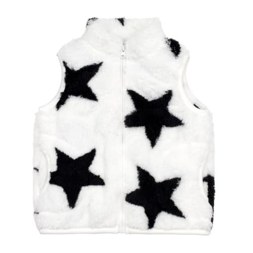 Image of JESKIDS Girls' Boys Sherpa Fleece Vest Outwear Lightweight Solid Color Cute Jacket with Pockets 2-11 Years