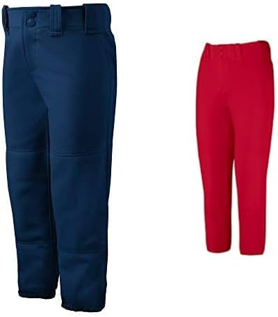 Mizuno Adult Women's Belted Low Rise Fastpitch Softball Pant, Navy, Small Adult Women's Belted Low Rise Fastpitch Softball Pant, Red, Small
