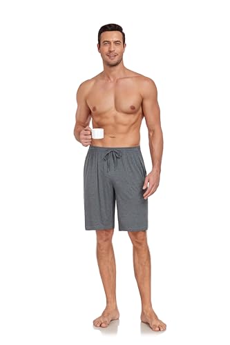 COLORFULLEAF Mens Pajama Shorts Bamboo Lightweight Sleep Shorts Lounge Wear Pajama Pants with Drawstring Pockets 2 or 3 Pack4