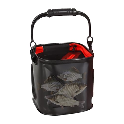 Genérico Cubo para Cebo - Contenedor Plegable para Transporte De | De Aparejos De Pescado | Cubo De Cebo Portátil para Estanque, Agua Salada, Lago Costero, Playa, Lucio, En Agua Dulce En