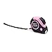 Amazon Basics Retractable Tape Measure with Metric and SAE Measurements, 16ft/5m, Belt Clip, Readable, Pink