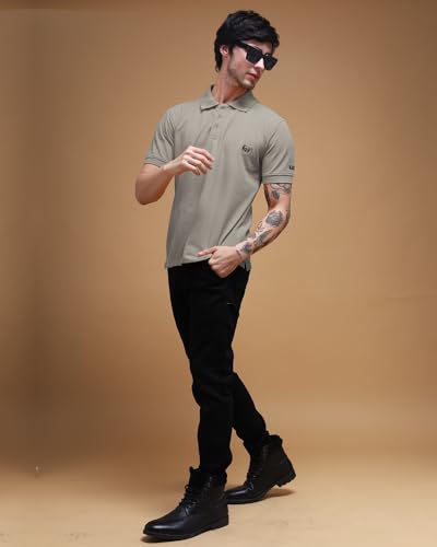 Image of Men's Polo T-Shirt Cotton Casual Comfortable Relaxed Fit Regular Collar Neck Stylish Half Sleeves Daily Office Formal Wear T-Shirt for Men