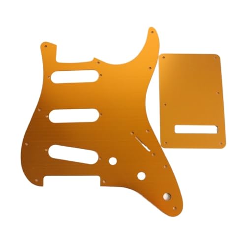 Guitare électrique SQ aluminium brossé or avec pickguard instrument compact 3/4 design