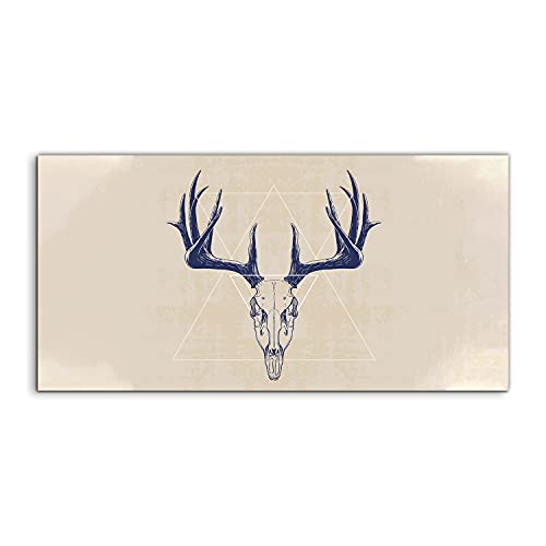 Art photo acrylique triangle deer skull de 120x60cm pour chambre cocooning