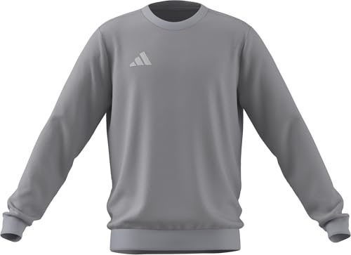 adidas Unisex Kinder Entrada26 Sweat Top Kids, Team Light Grey/White, 7-8 Years