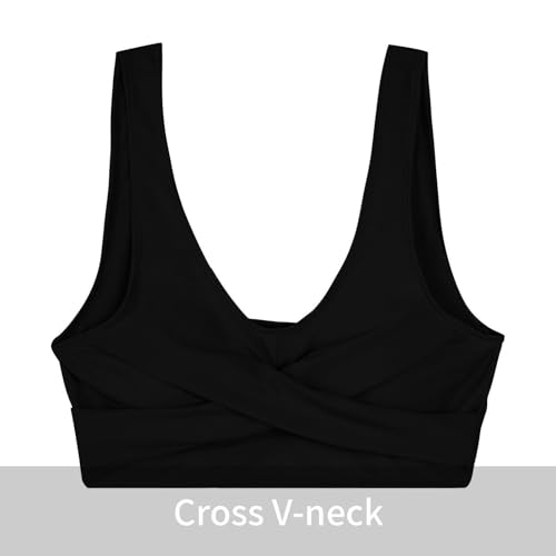 Women's Bikini Top V-Neck Twist Front Padded Swimsuit Top3