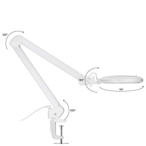 Goobay LED dimmbare Lupenleuchte, 1-9W; 127mm Glaslinse, 1,75x Vergrößerung, 3 Dioptrien, 860 Lumen – Bild 4