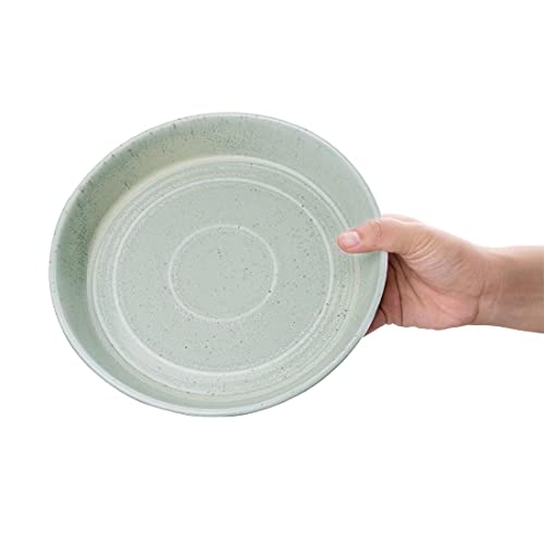 Olympia Cavolo Flat Round Bowls Spring Green 220mm (Pack of 4), 220 mm - Image 3
