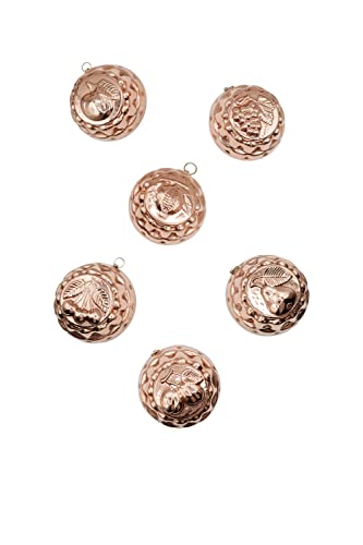 CREARTISTIC Lot de 6 décorations maison en forme de fruits - En cuivre pur - Dimensions 5 x 5 cm - Également utilisé comme moule pour chocolat, pudding, autres desserts - objets ménagers Cadeau idéal Cover