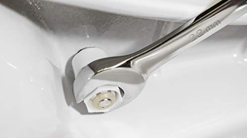 Centoco Toilet Seat Round, Lock In Place, Fast-N-Lock Mounting, Open Front With Cover, Commercial, Plastic, Made in the USA, 460STSFE-001, White - Thumbnail 6