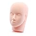 Foraineam 2-Pack Practice Training Head Rubber Cosmetology Mannequin Doll Face Head For Eyelashes Makeup Massage Practice