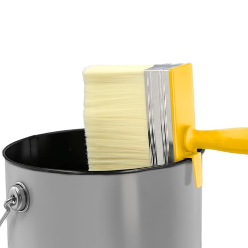 Professioneller Deckenpinsel, 120 x 30 mm, weiße Borsten, ergonomischer Griff, mit Haken, professioneller Malerpinsel