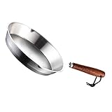 Veemoon Padella Mini in Acciaio Inossidabile Antiaderente per Uova Occhio di Bue Casseruola Leggera e Termoisolante per Cucina Induzione e Frittate