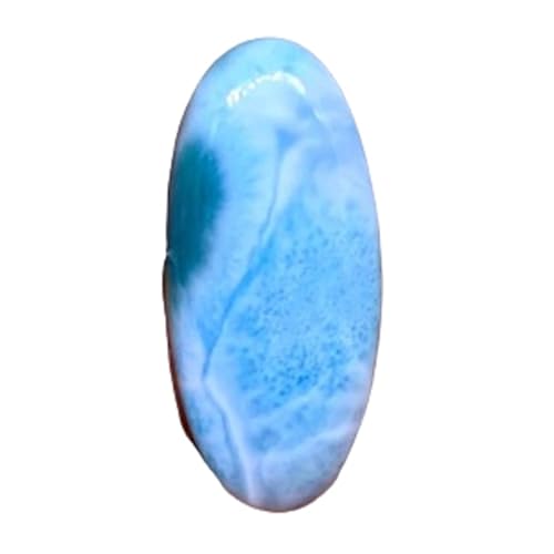 Larimar naturel pour pendentif fait main et projets de joaillerie artisanale cabochon 37x17mm