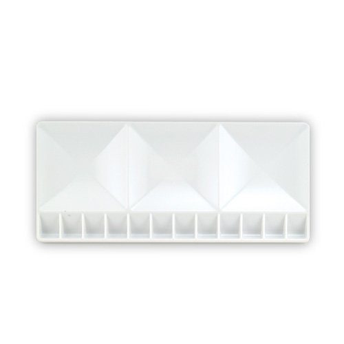 Art AlternativesPlastic Palette, White, 12 Wells, 5 1/2 x 12 inches